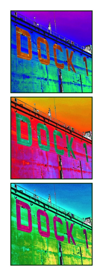Motiv 01 Dock 1, farbig auf weiss - 30x80 cm