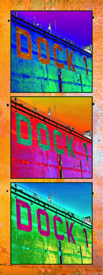 Motiv 01 Dock 1, farbig Busch - 30x80 cm