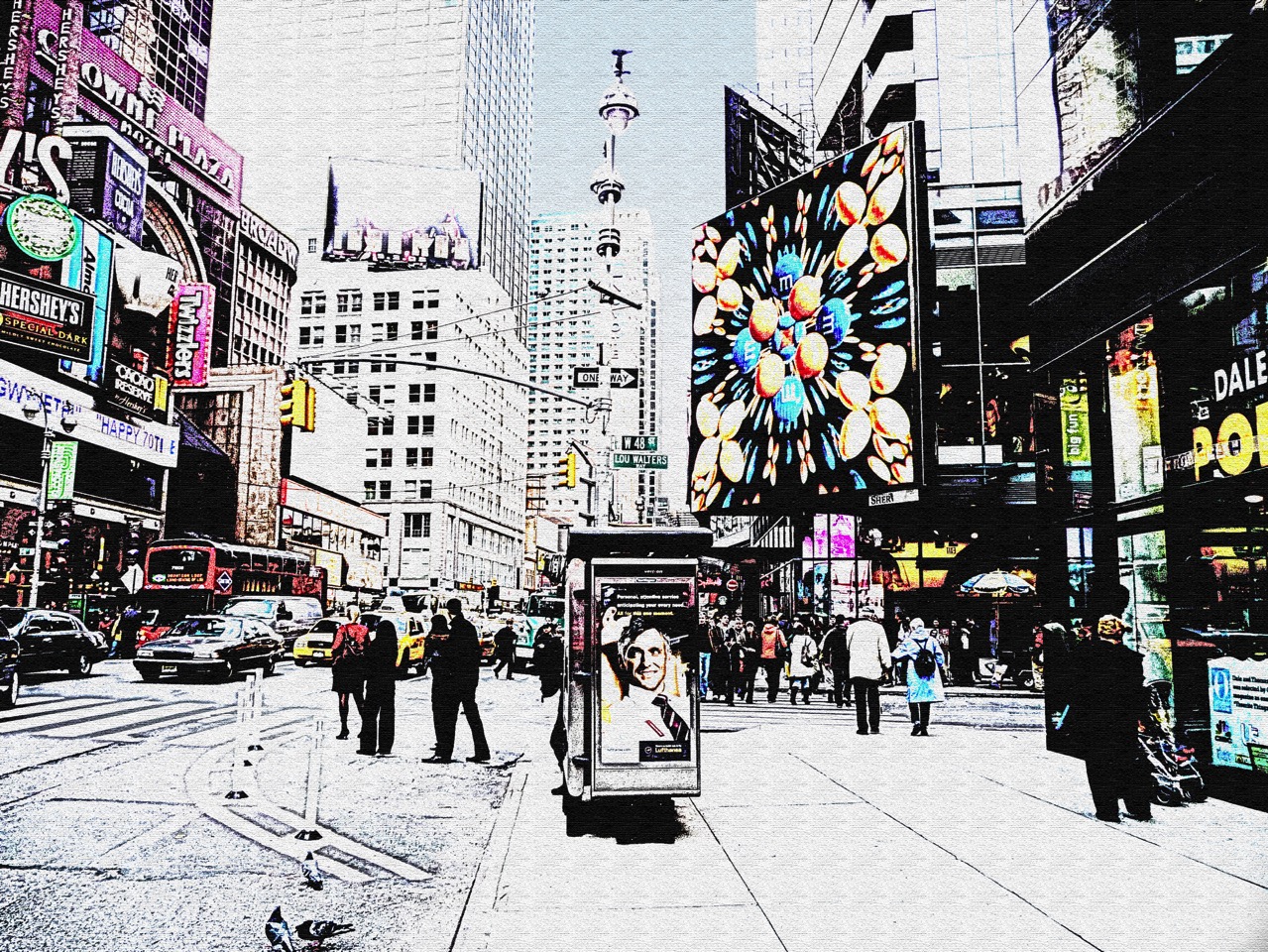 Motiv Time Square mit M&M