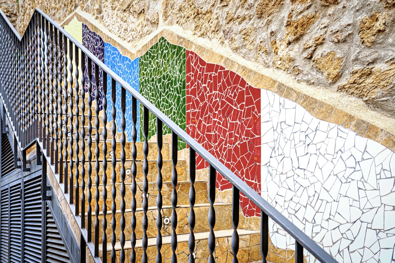 Motiv Treppe mit Mosaik