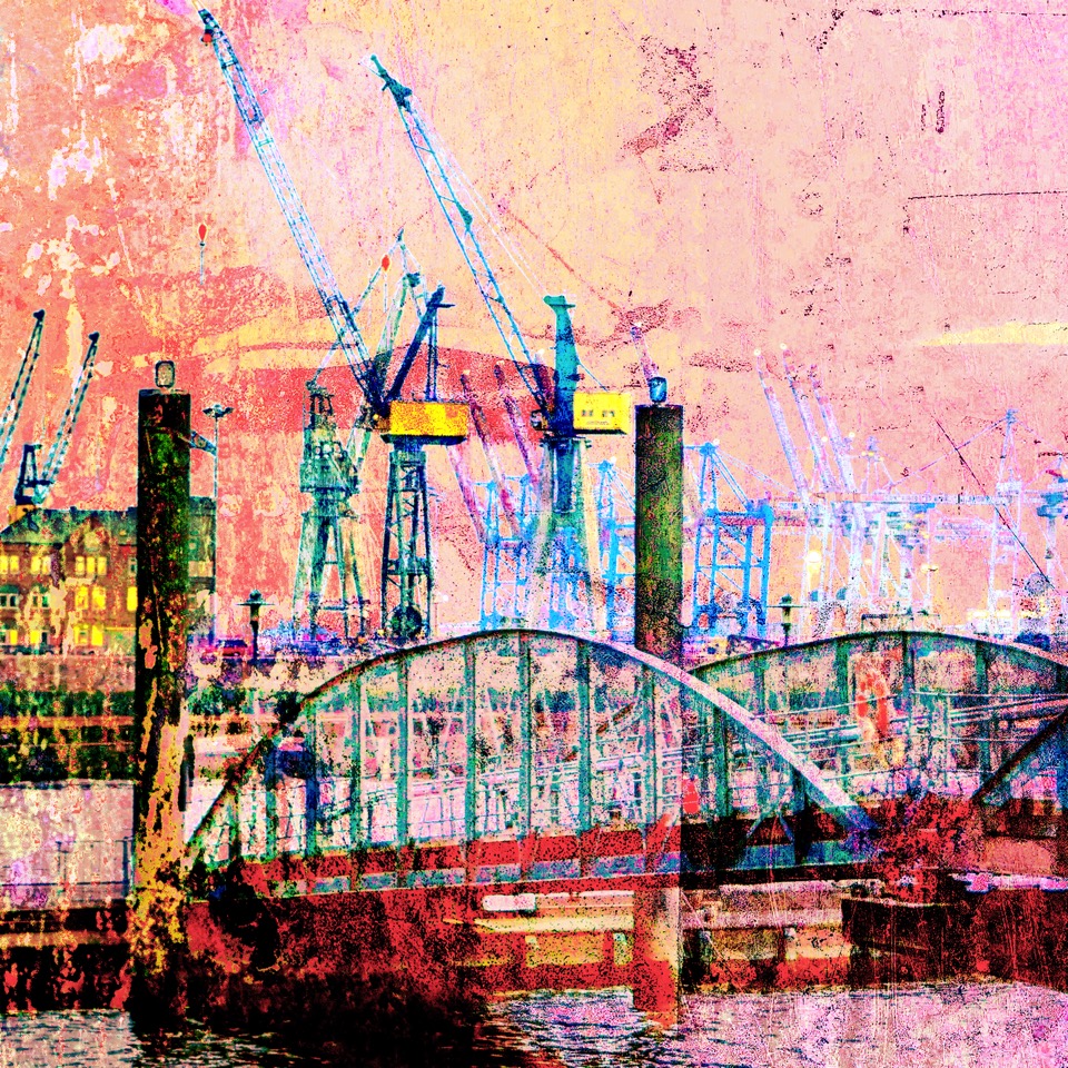 Hamburg Bilder Fotos Motive Collagen Brücke am Fischmarkt 