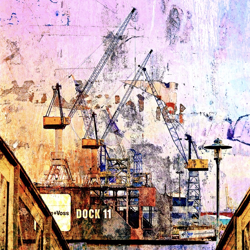 Hamburg Hafen Motive Poster Bild Bilder Foto Fotos Collagen Fischmarkt Blohm Dock11