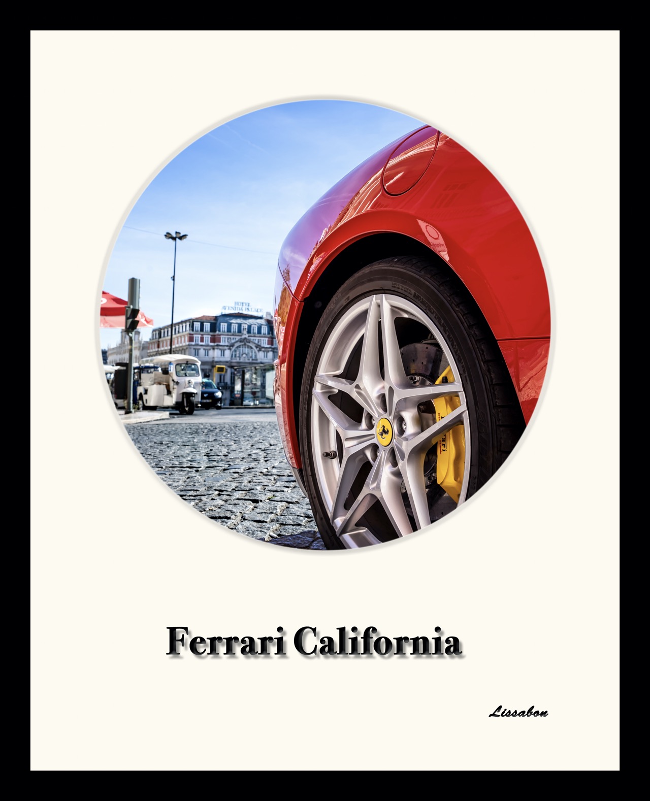 Motiv Ferrari California in Lissabon