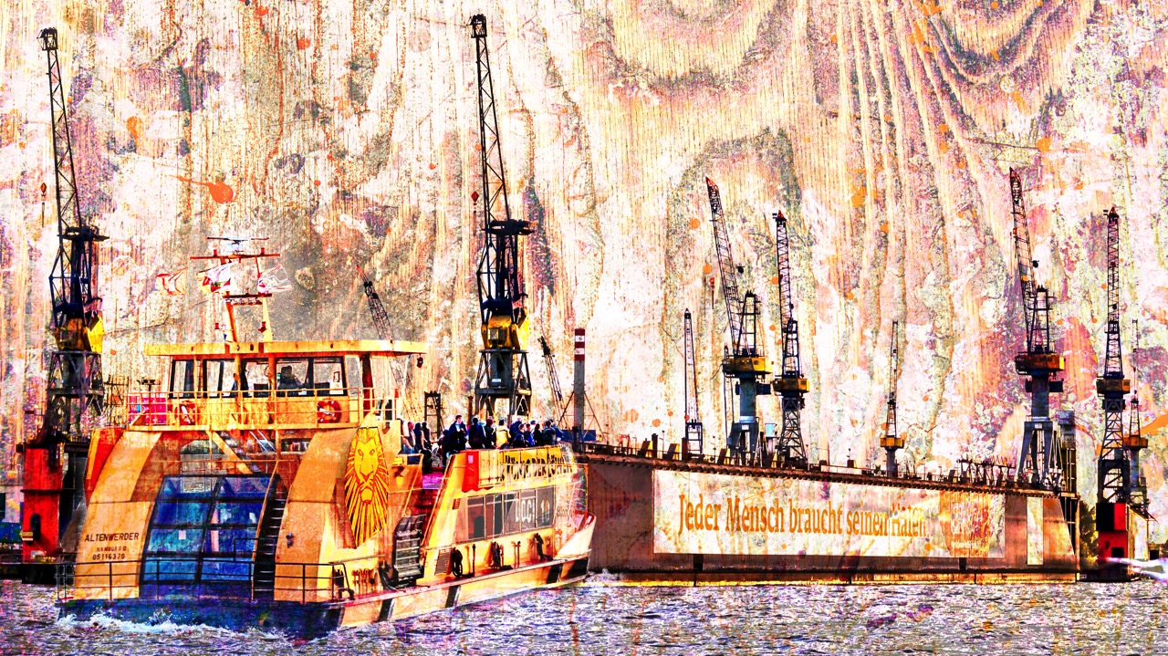 Hamburg Bilder Fotos Motive Collagen Hafen Hadag Blohm Voss