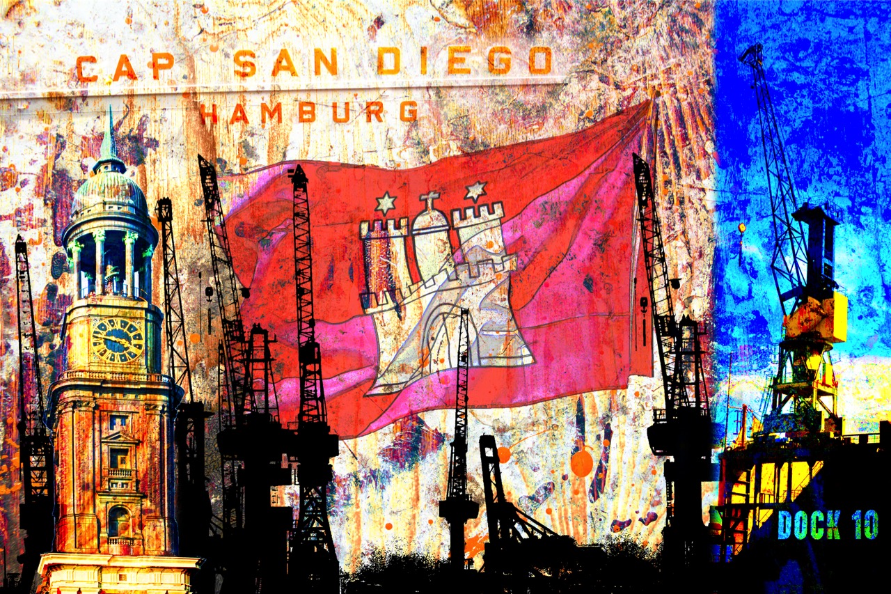 Motiv Hamburg Collage 1 - Cap San Diego