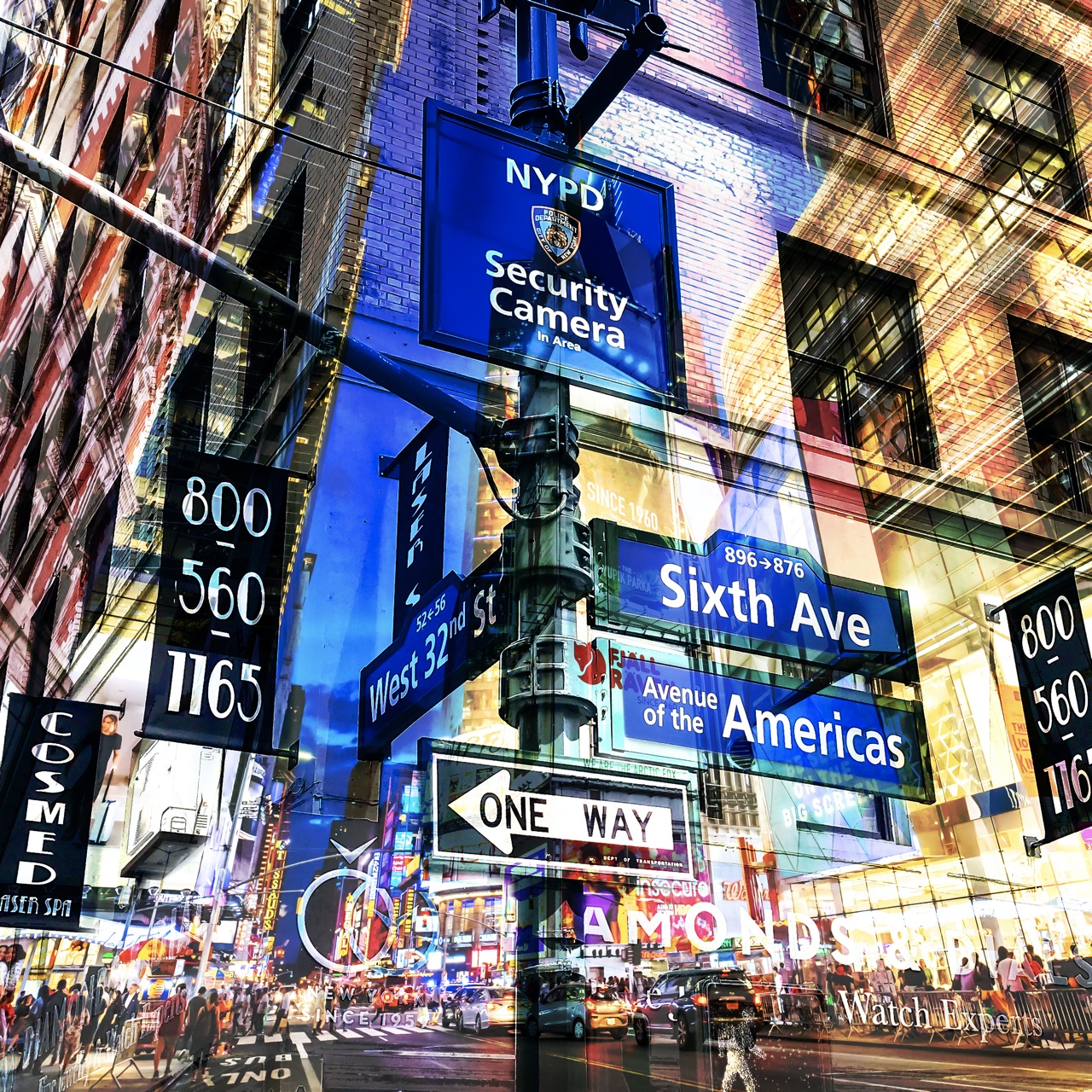 Motiv Sixth Ave mit Time Square
