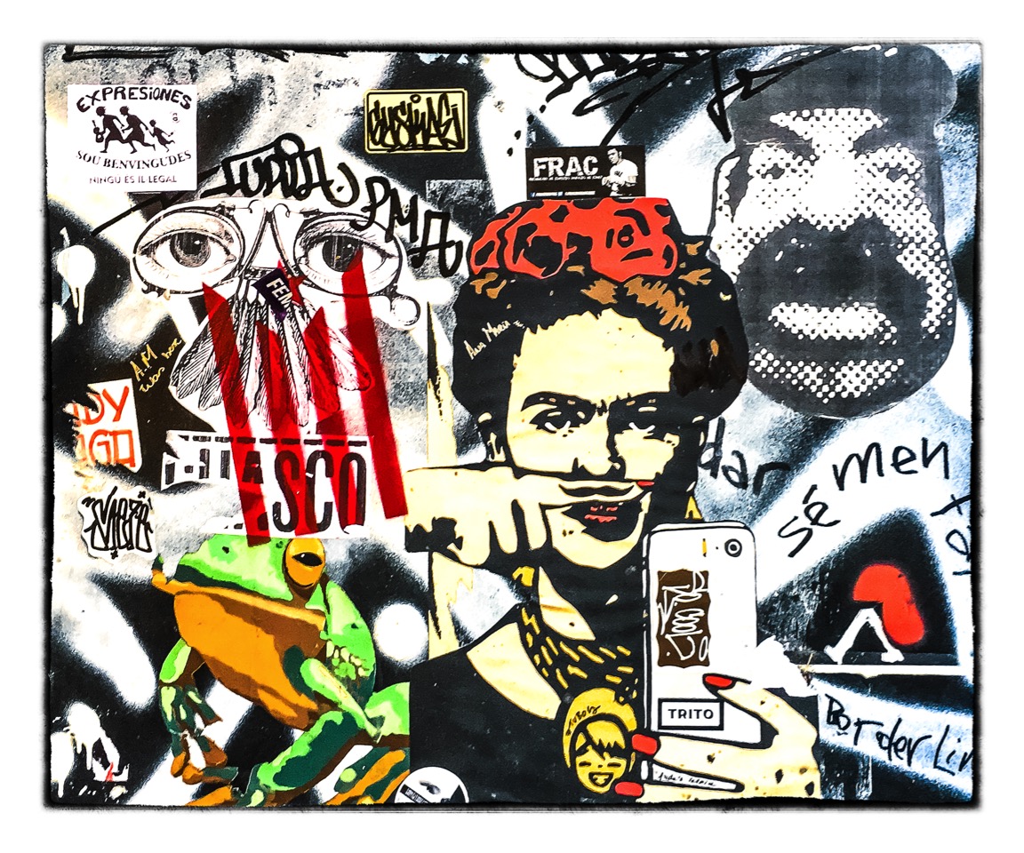 Motiv Frida Kahlo mit Graffiti