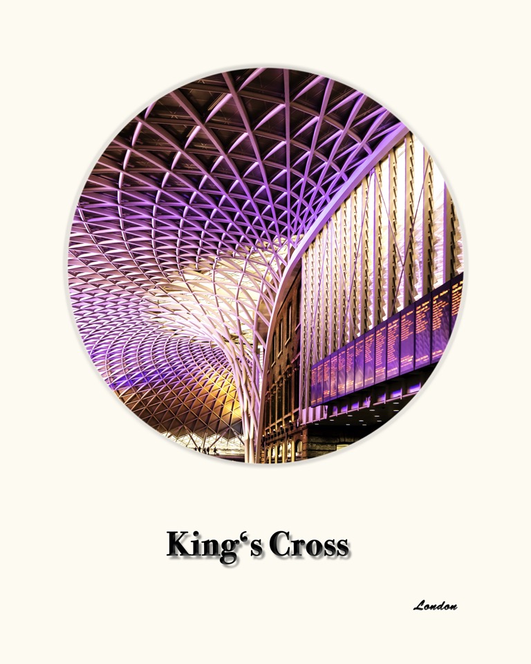 London Motive Poster Bild Bilder Foto Fotos Collagen Kings Cross