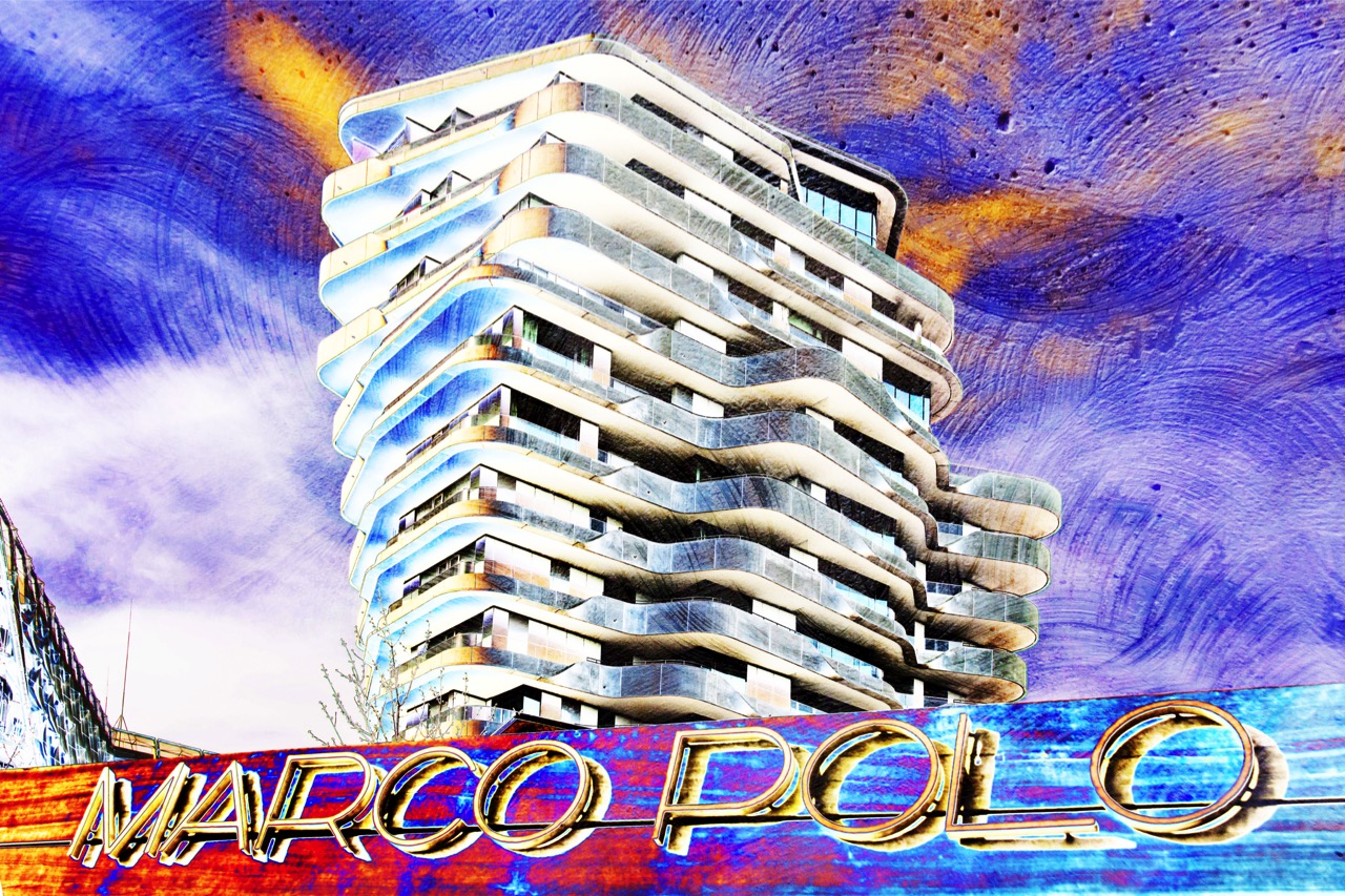 Motiv Marco Polo Tower, bläulich 