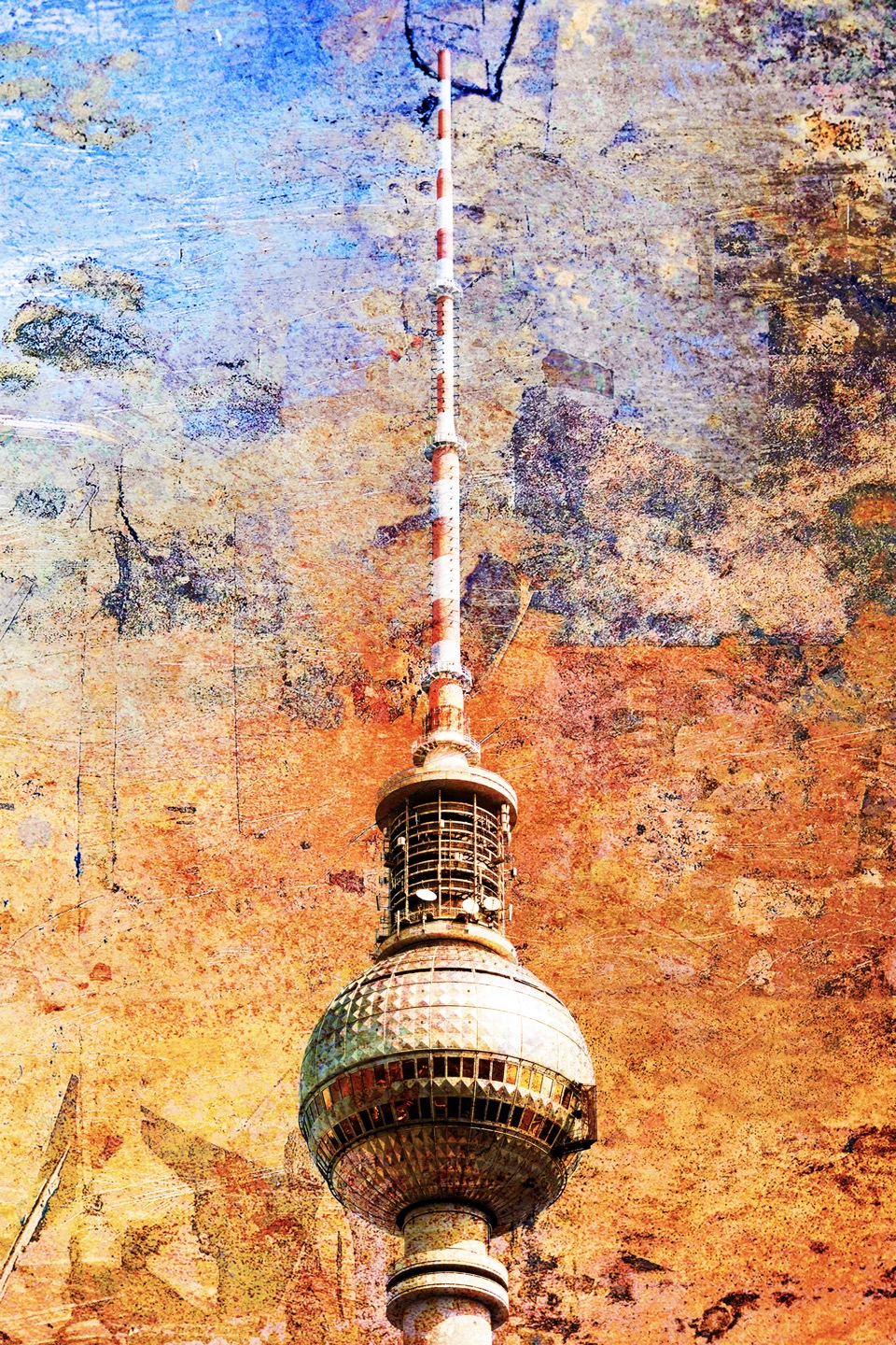 Motiv Berliner Fernsehturm, bunt