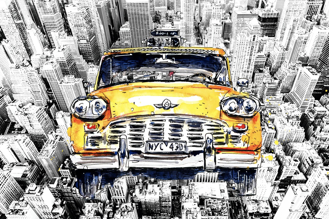 Motiv Manhattan Jungle SW mit New York Cab
