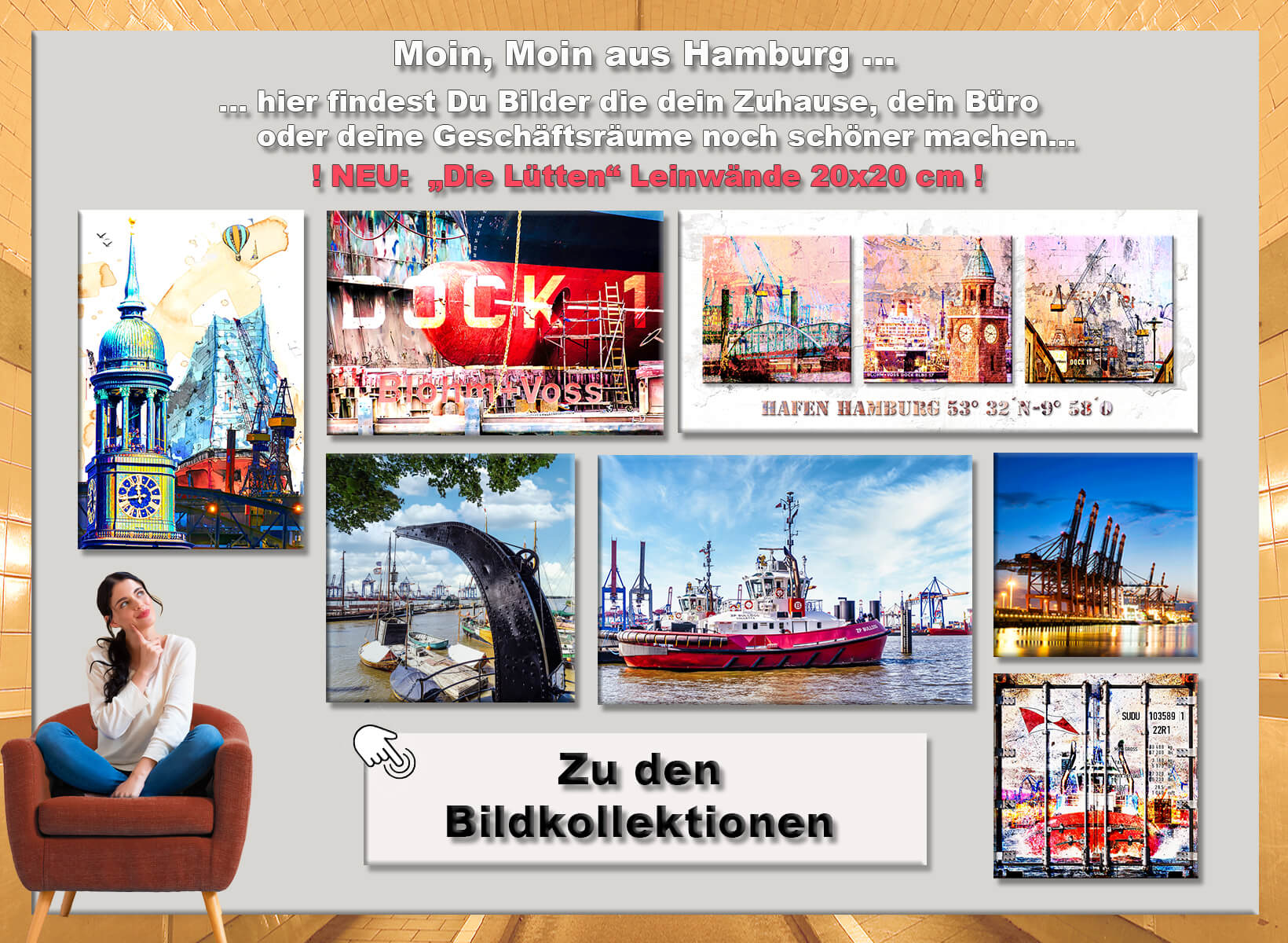 Der Fotokünstler Hamburg Motive Bilder Collagen Leinwand Aludibond Acrylglas großformatig Großformate